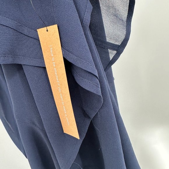 Reformation Winslow Maxi Evening WrapNavy Blue Dress - Picture 6 of 11